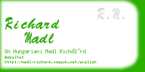 richard madl business card